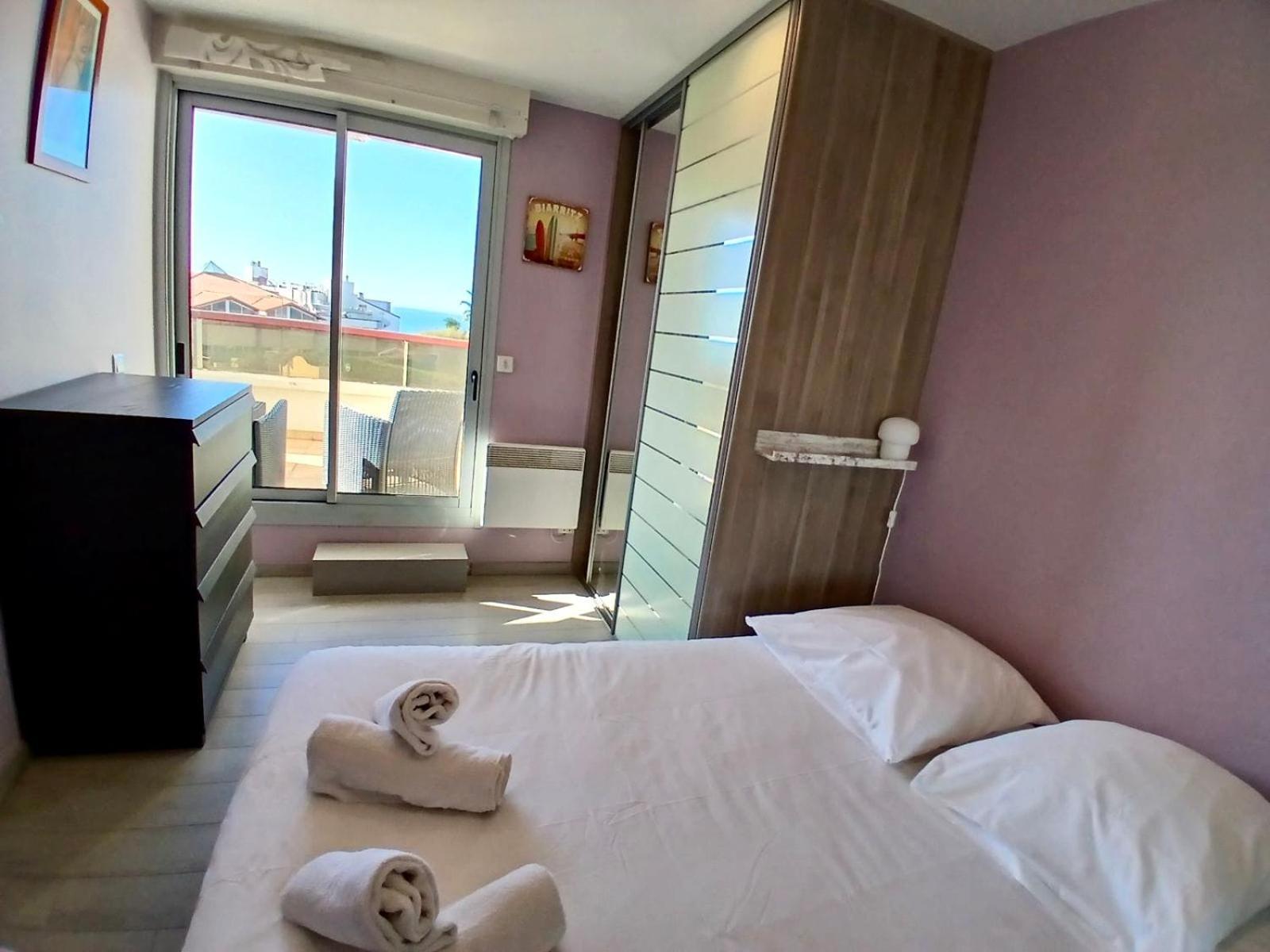 Vue sur mer et plage de Marbella Biarritz Extérieur photo