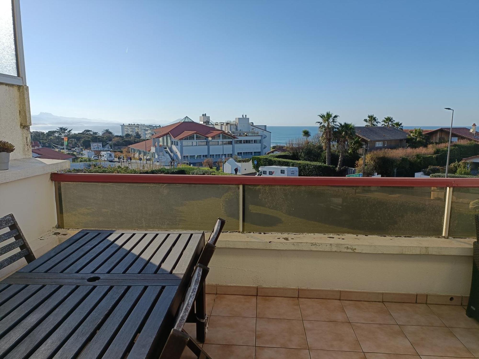 Vue sur mer et plage de Marbella Biarritz Extérieur photo