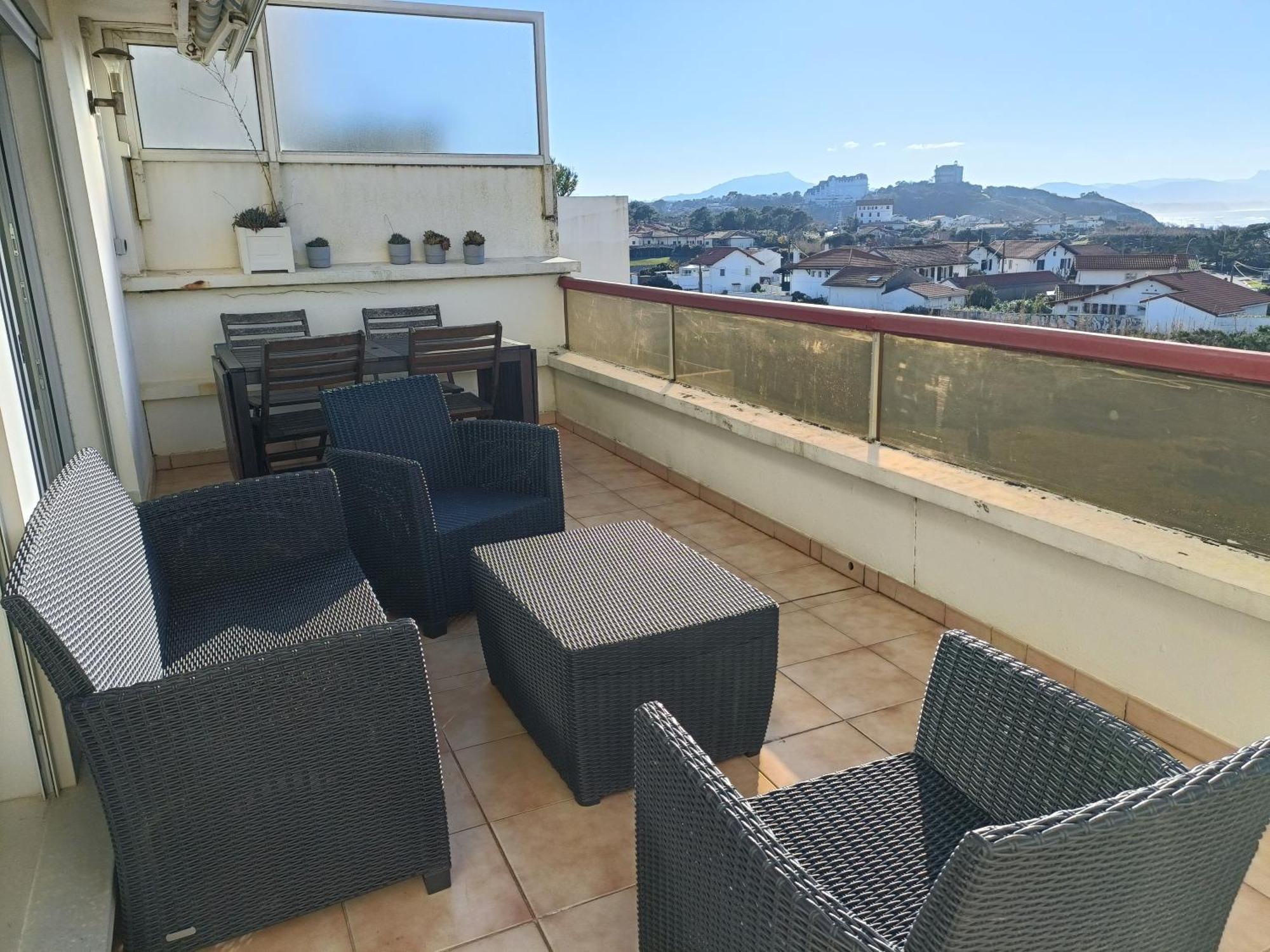 Vue sur mer et plage de Marbella Biarritz Extérieur photo